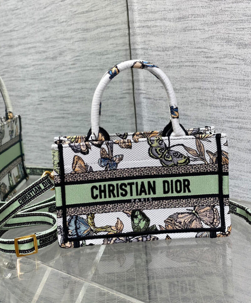 Christian Dior Mini Dior Book Tote With Strap
